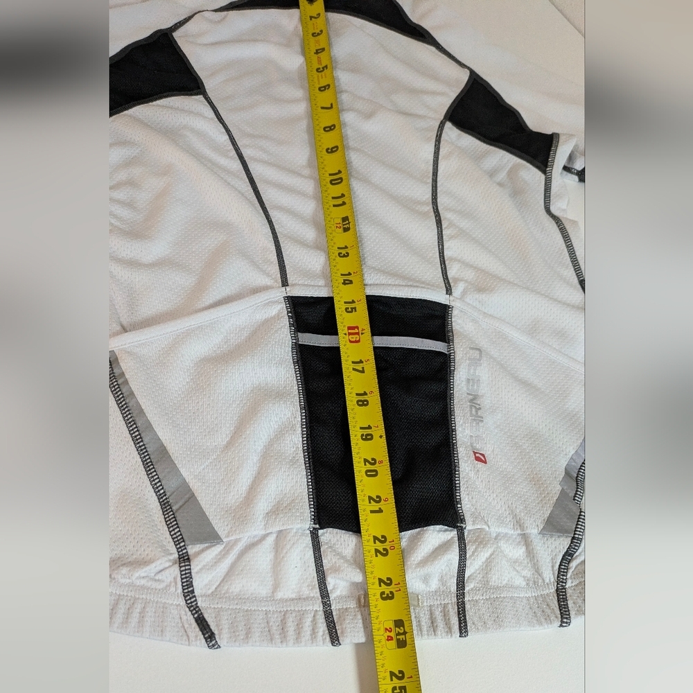 Louis Garneau Men's Cycle Jersey Size S White Black Shirt Full Zip Short Sleeve - Picture 15 of 15